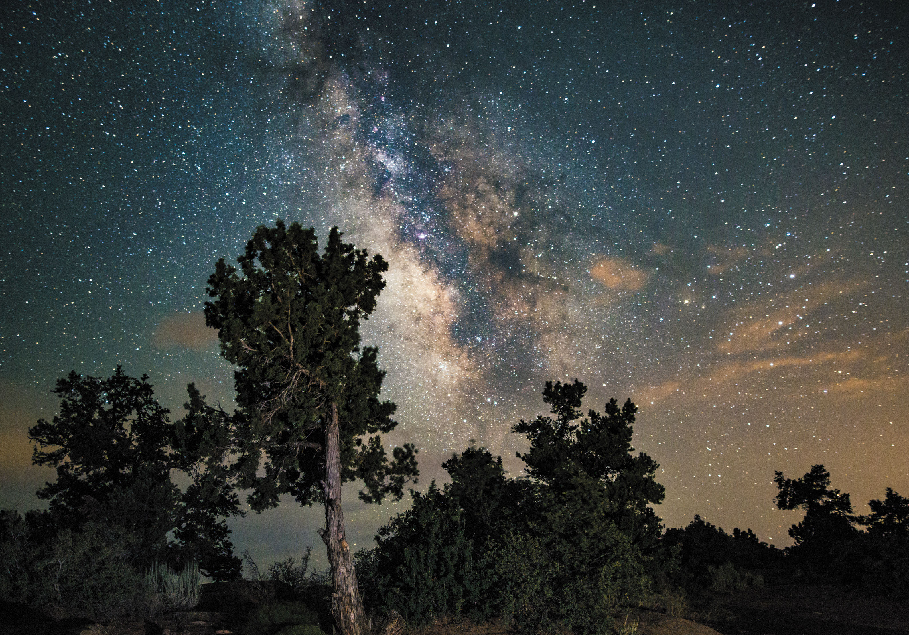 The Milky Way shines bright over the southern Utah desert. The Milky Way is a spiral galaxy.(Eric Hanson/Getty Images)