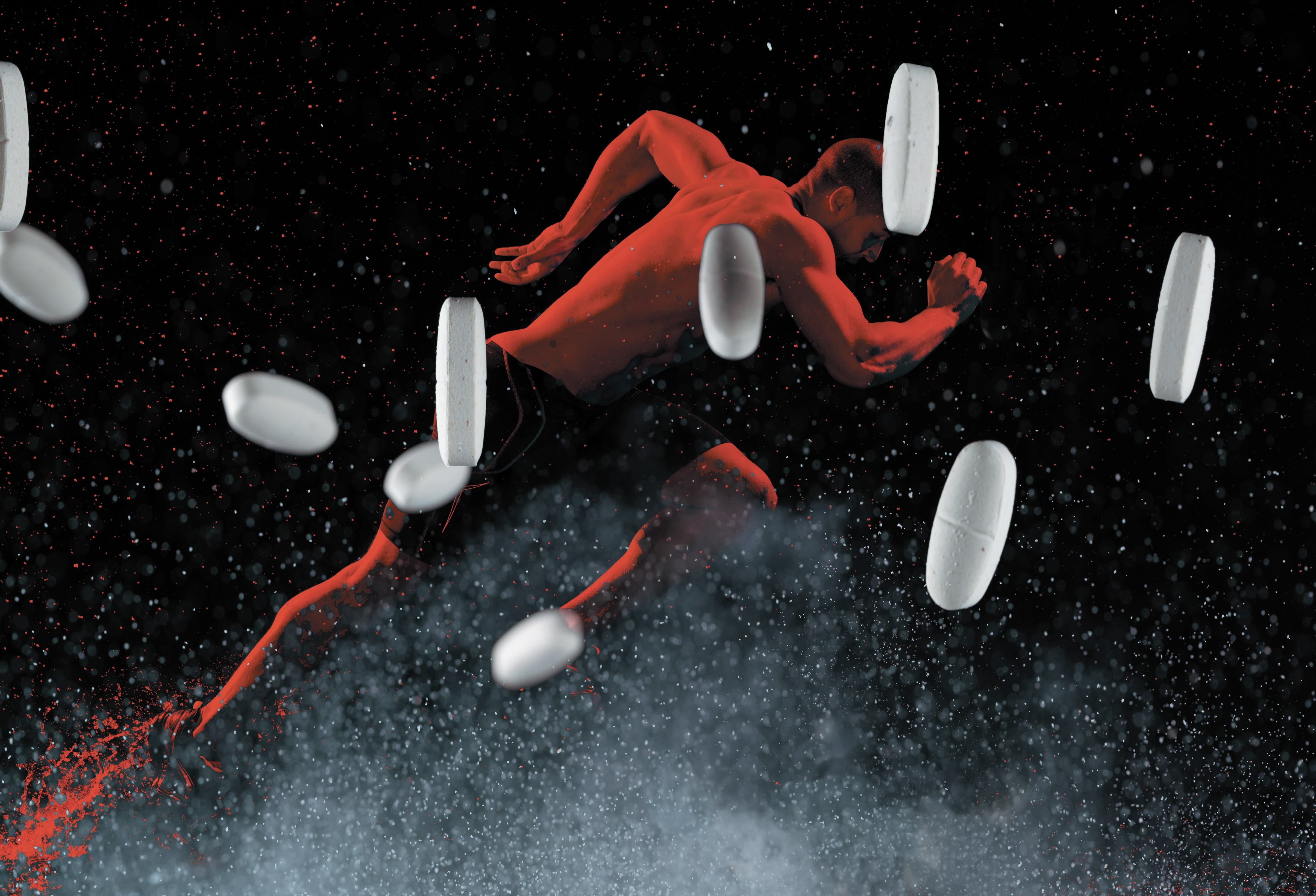 Xvision/Getty Images (man); Jonathan Knowles/Getty Images (pills) 