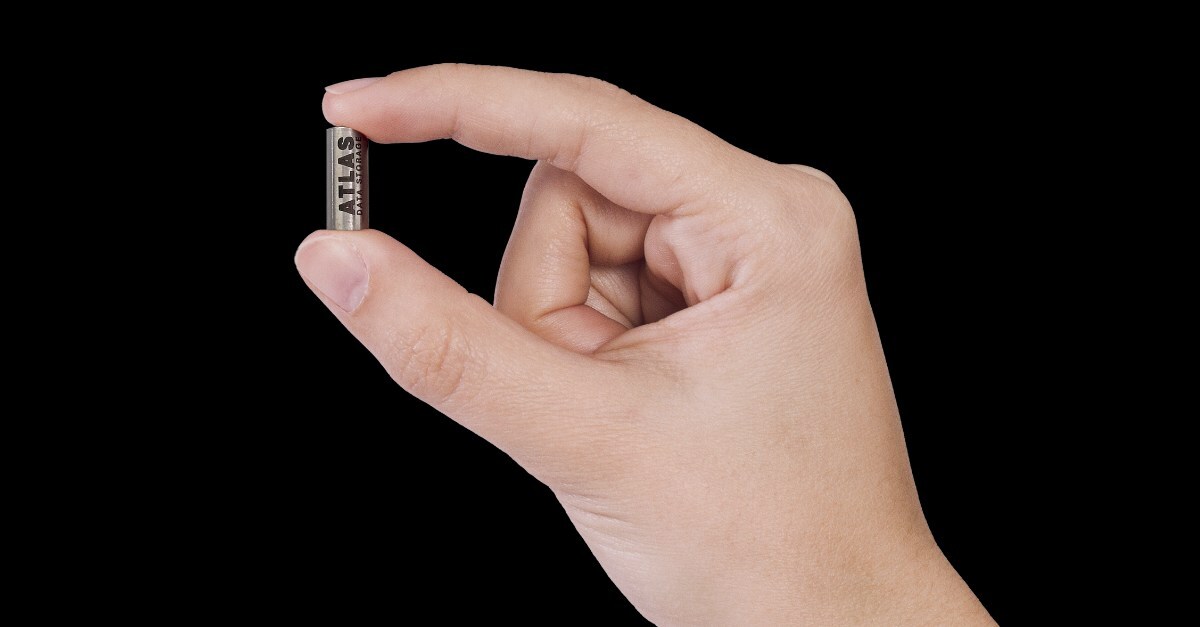 DNA儲存膠囊（照片來源：Atlas Data Storage）