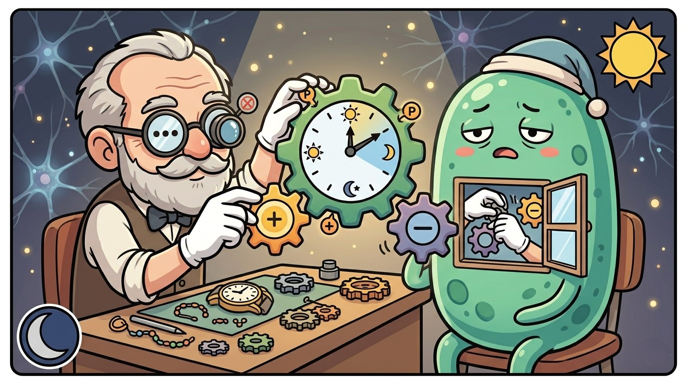 圖片來源：gemini依據文章內容以及盲眼鐘錶匠暗喻繪製之示意圖