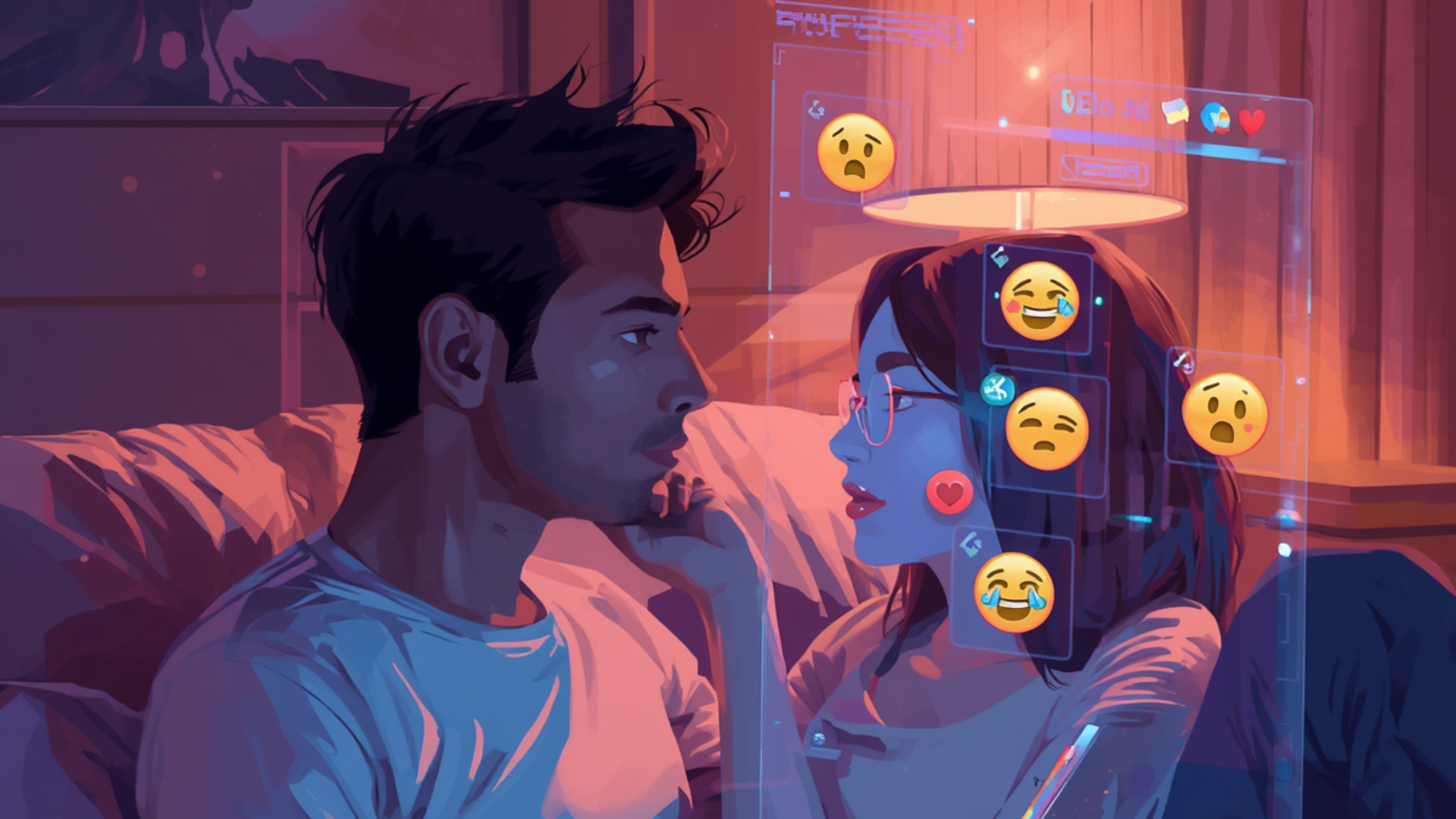 與 AI 談戀愛，可行嗎？大型語言模型模擬人類的親密感很成功，但也僅此而已。（圖片來源：Canva AI 生成）